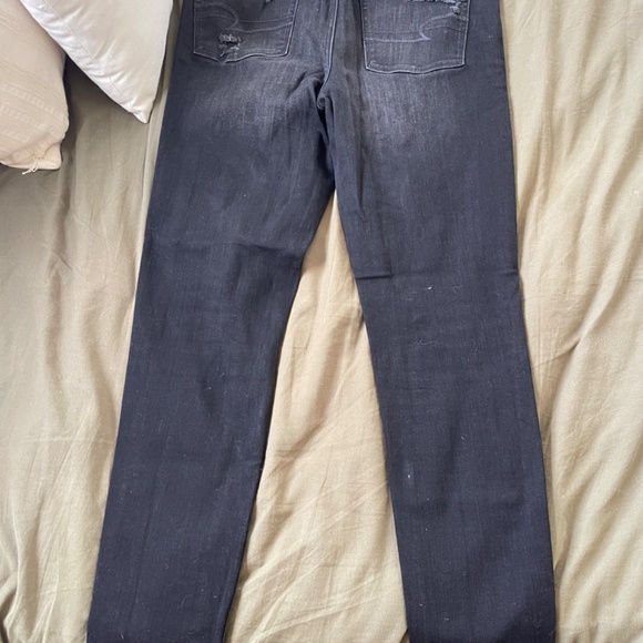 American Eagle Outfitters Ripped Black Jeggings Jeans - Picture 2 of 4